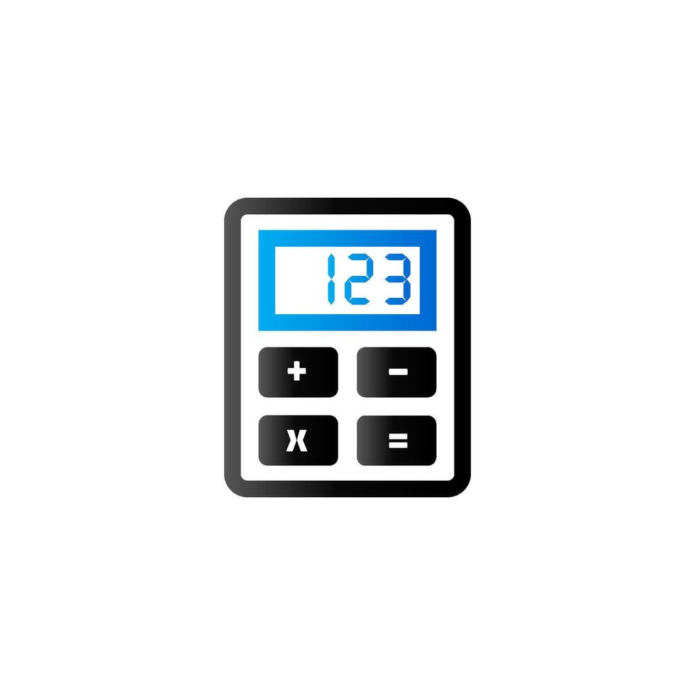 Calculator icon in duo tone color. Calculate electronic finance vector