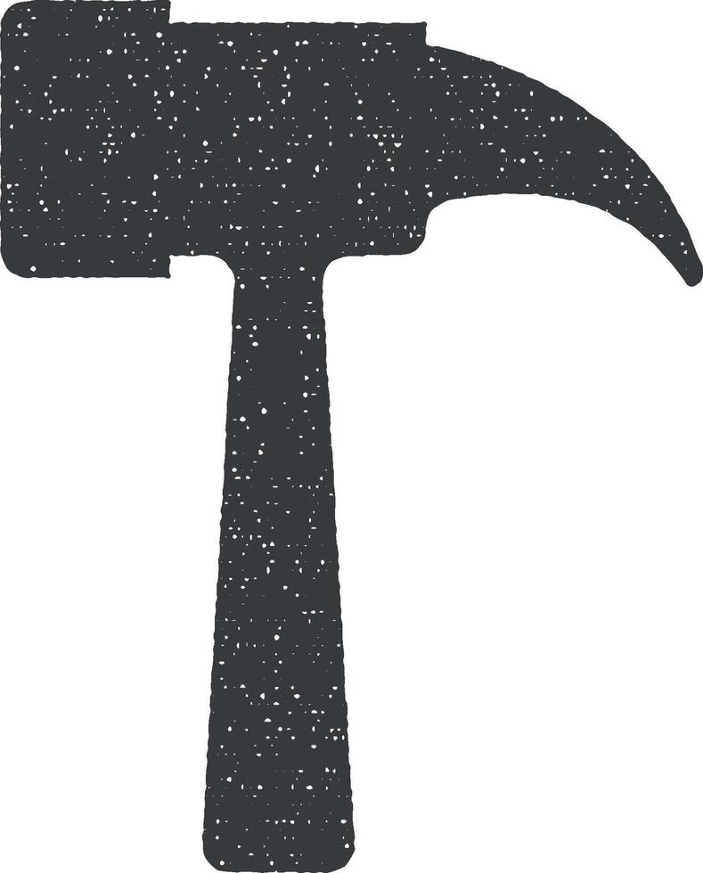 hammer isolated simple vector icon illustration with stamp effect