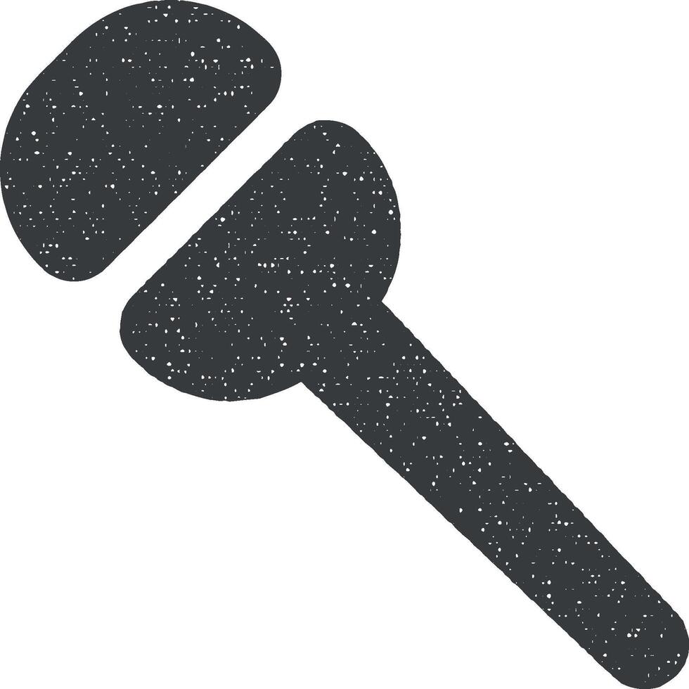 microphone vector icon illustration with stamp effect