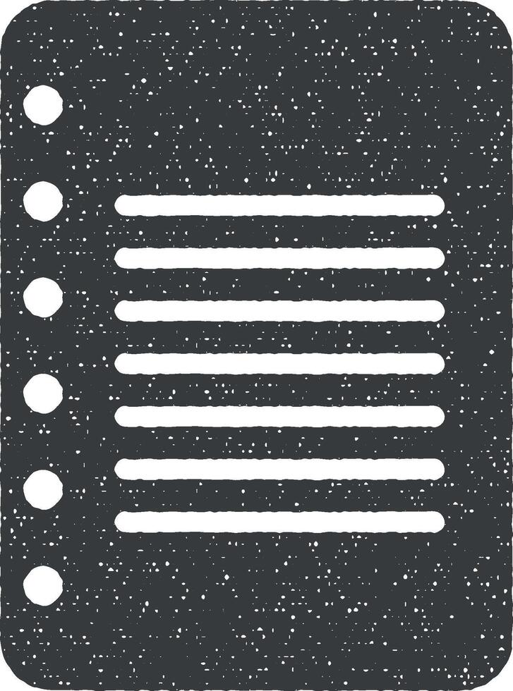 paper vector icon illustration with stamp effect