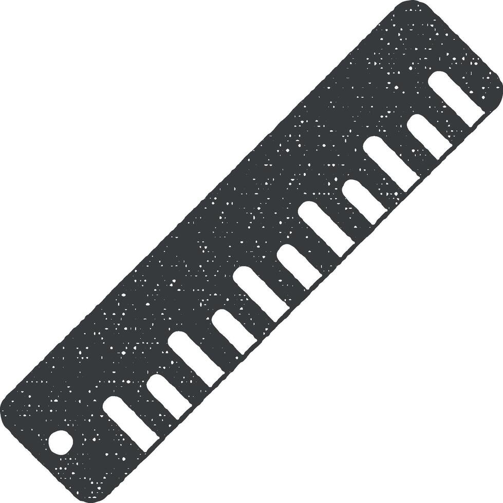 ruler vector icon illustration with stamp effect