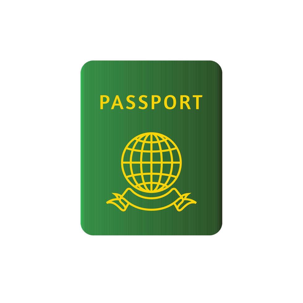 Passport icon in color. Nationality identity people vector