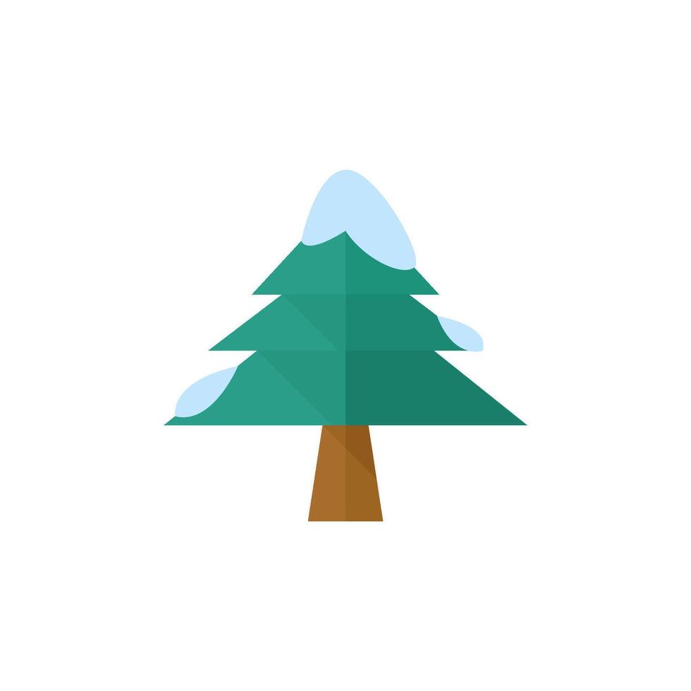 Navidad árbol icono en plano color estilo. vector