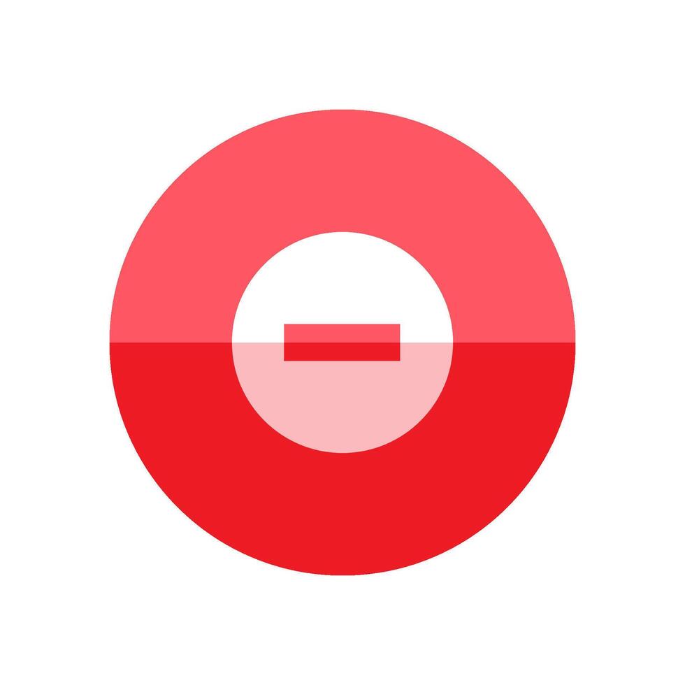 Stop sign icon in flat color circle style. Road warning restriction street direction vector