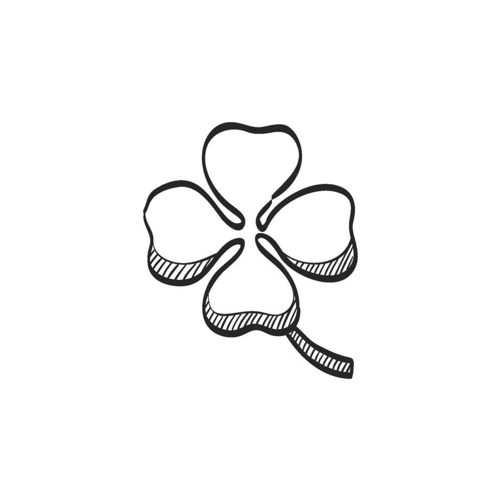 Hand drawn sketch icon clover vector