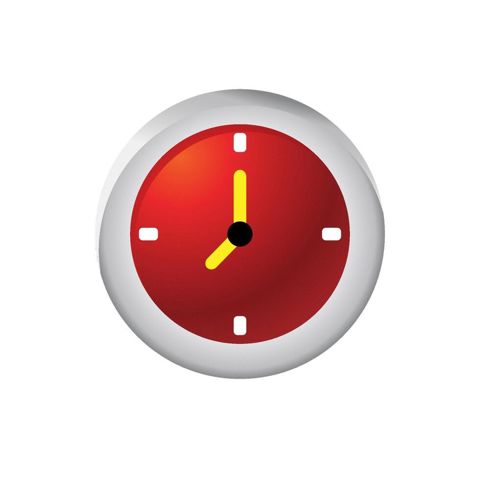 Clock icon in color. Alarm waking morning vector