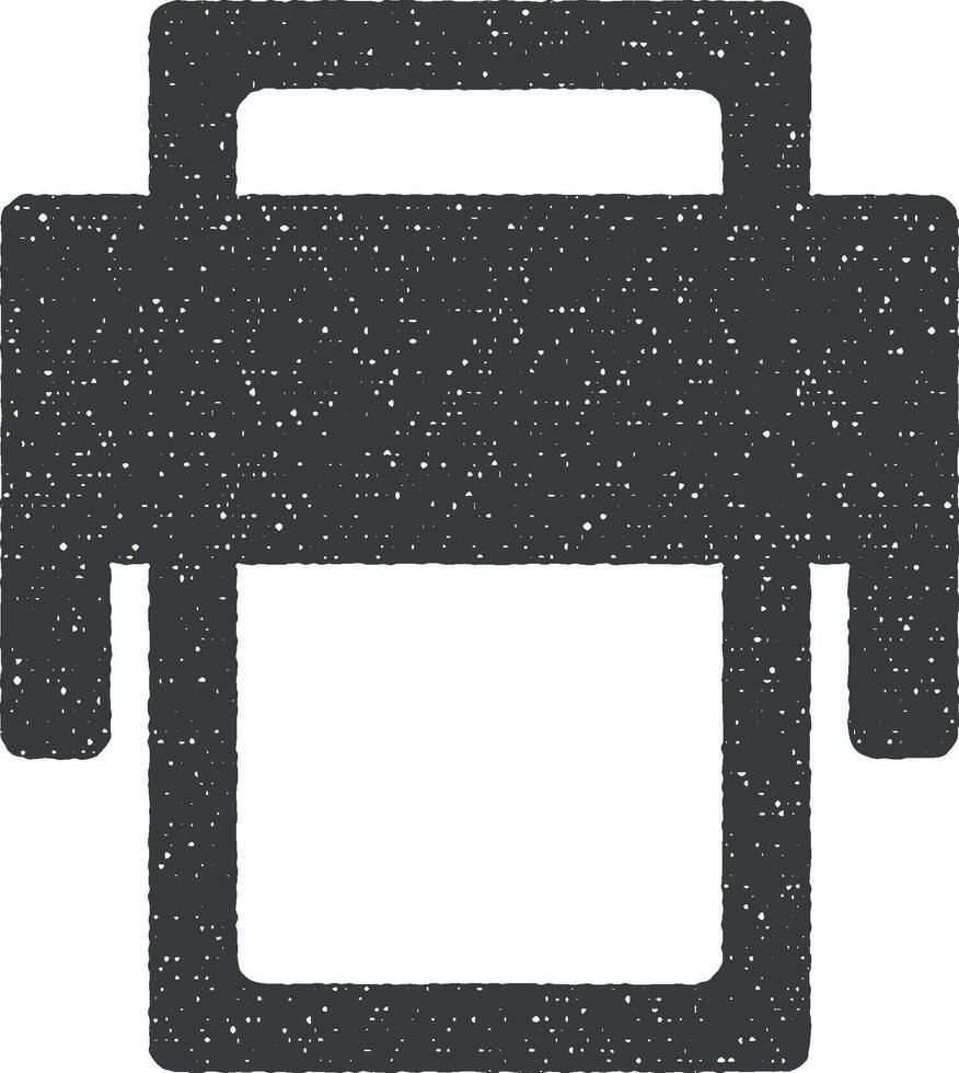 printer isolated simple vector icon illustration with stamp effect