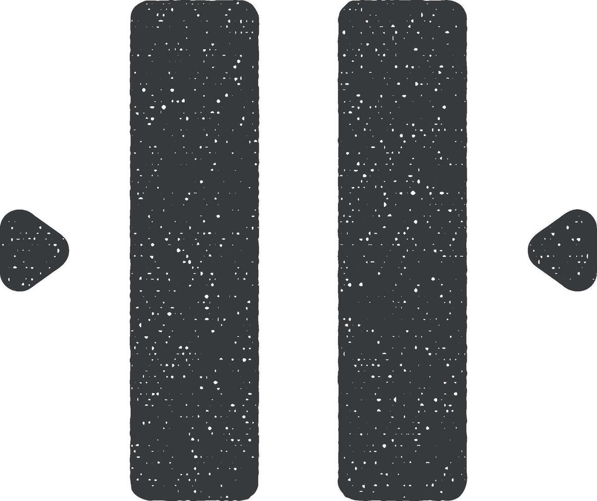 continuous line road isolated simple vector icon illustration with stamp effect