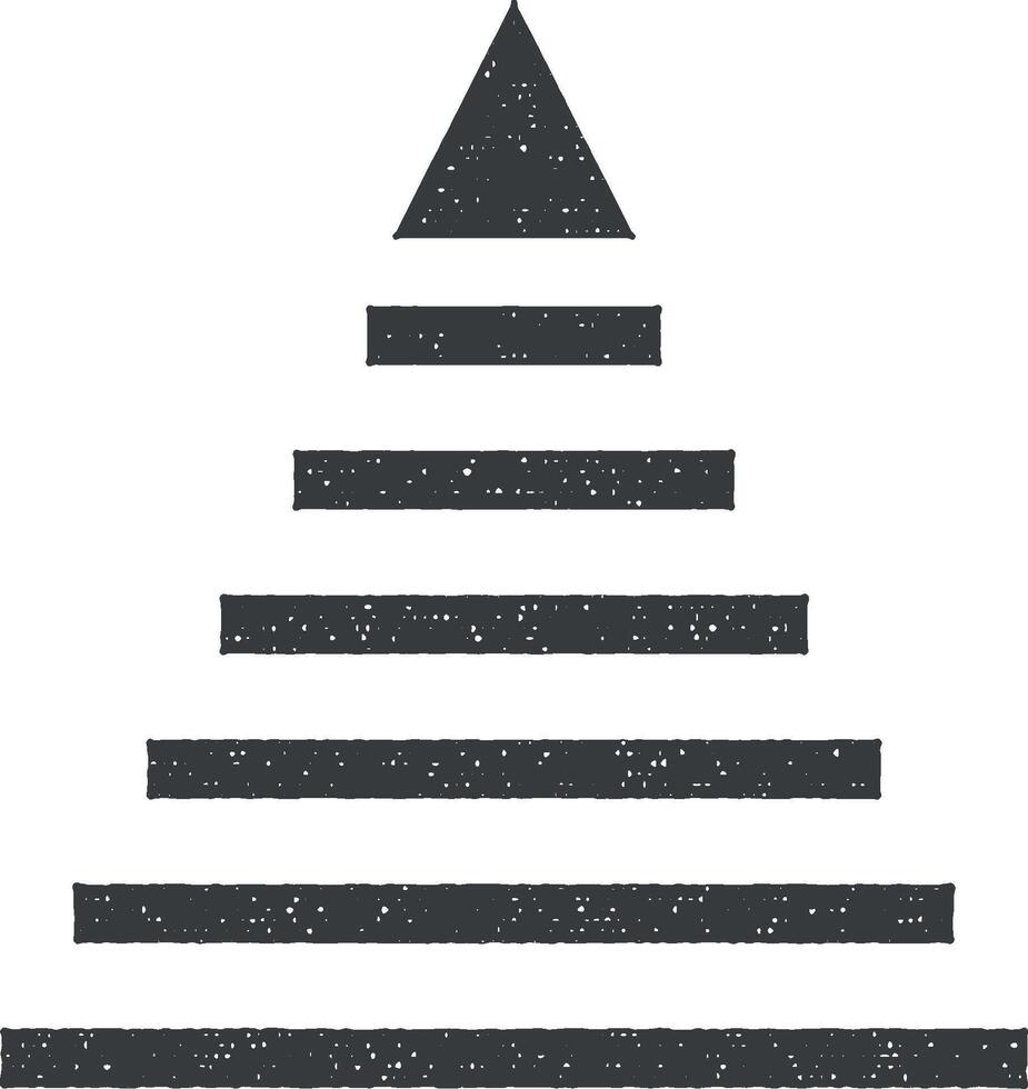 pyramidal organization vector icon illustration with stamp effect
