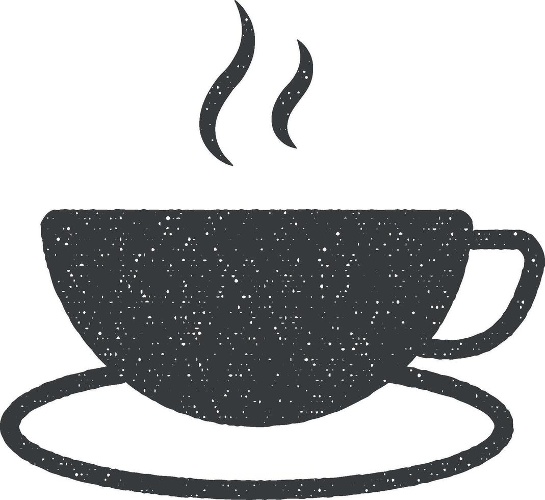 cup vector icon illustration with stamp effect