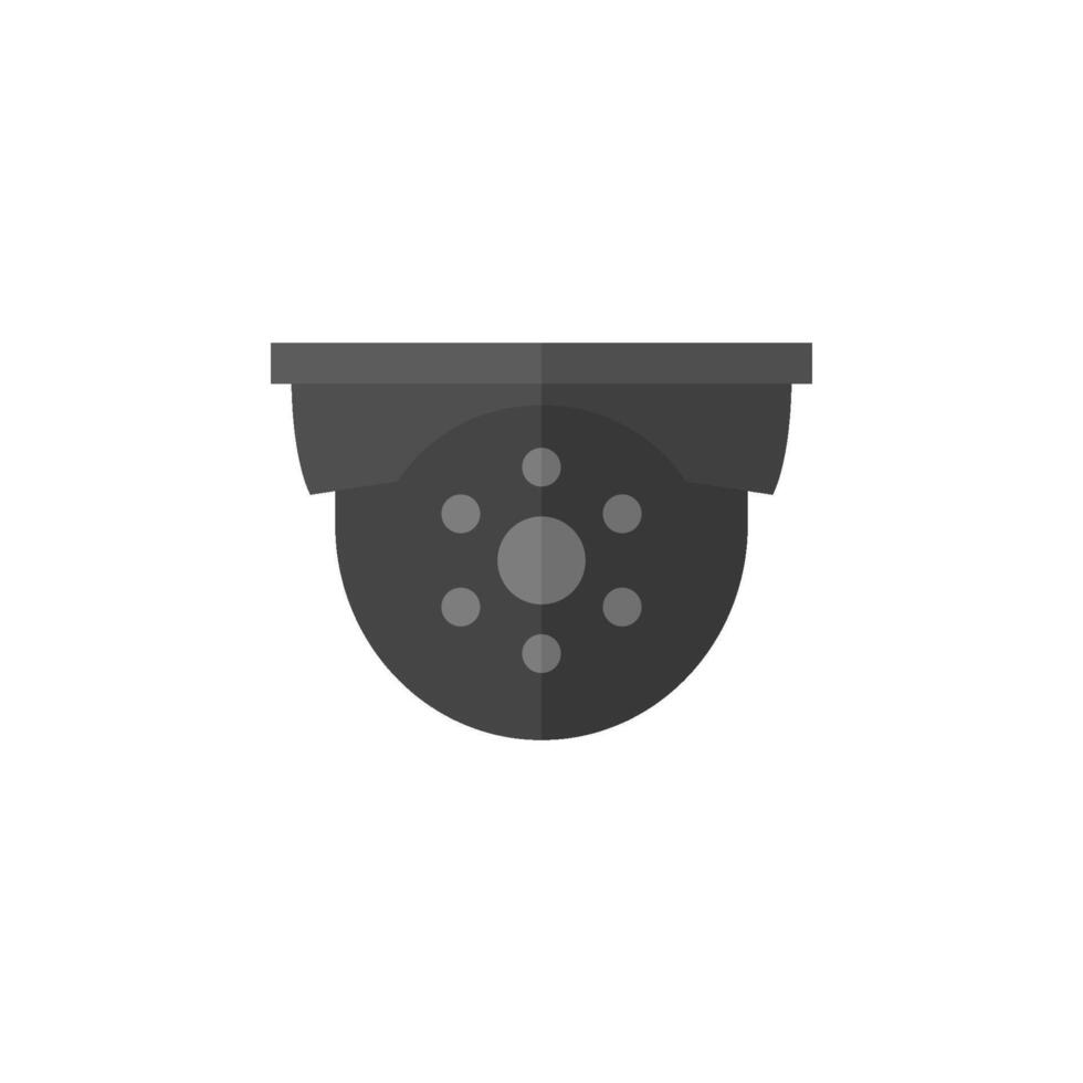 Surveillance camera icon in flat color style. Electronic safety protection robbery evidence CCTV vector