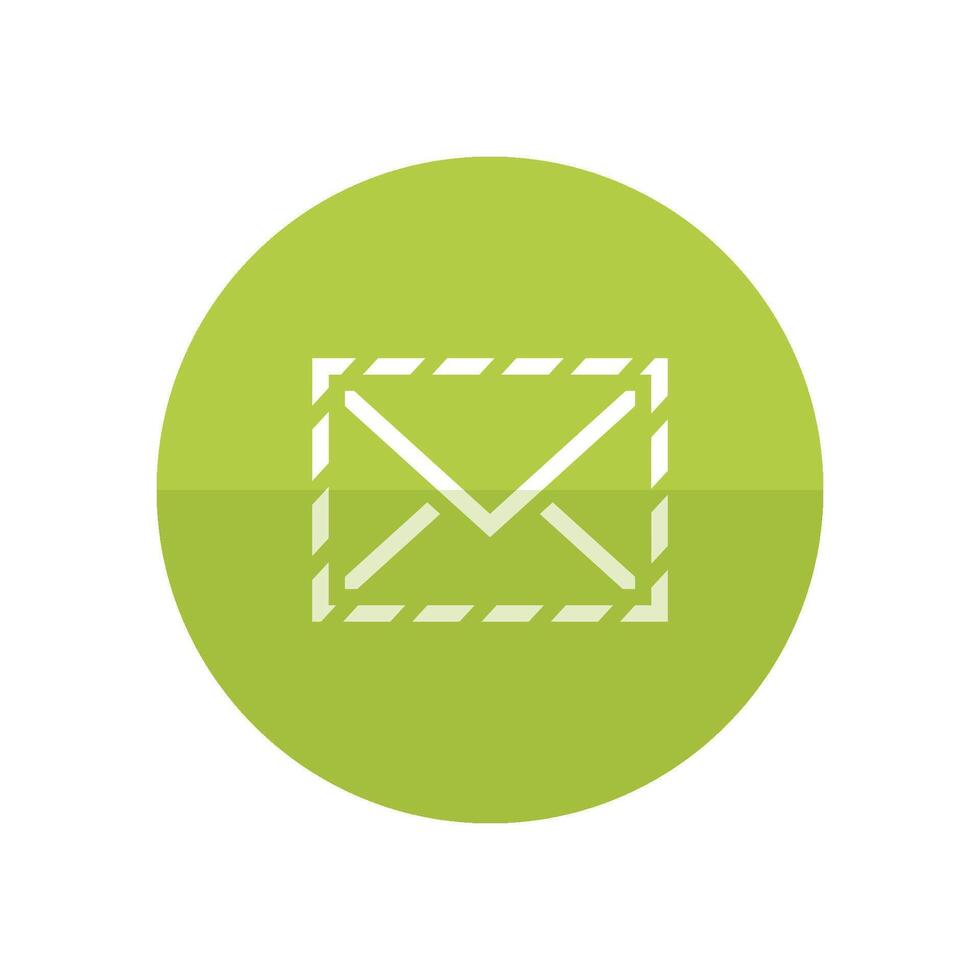 Envelope icon in flat color circle style. Mail email message communication business vector