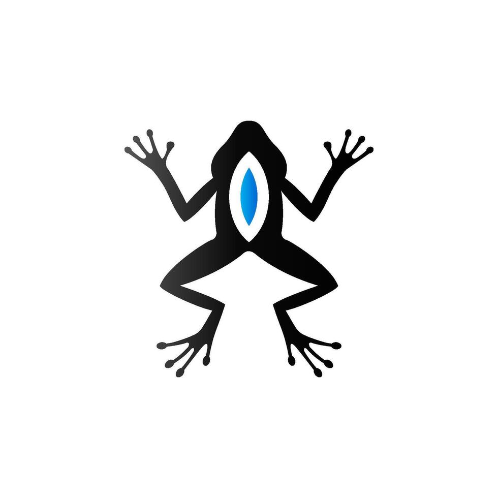 Lab frog icon in duo tone color. School experiment biology vector