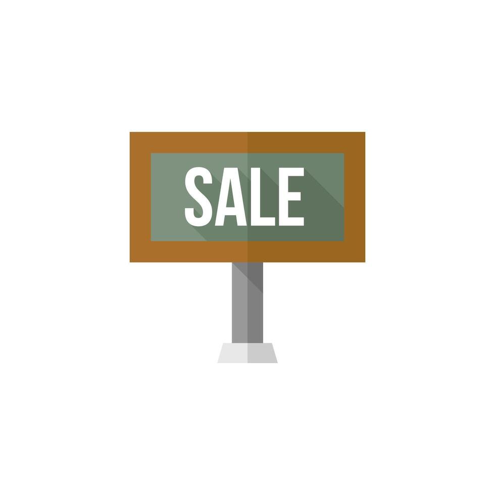 Sale sign icon in flat color style. Property house home selling building mortgage vector