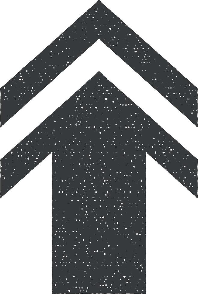 arrow, up, navigation icon vector illustration in stamp style