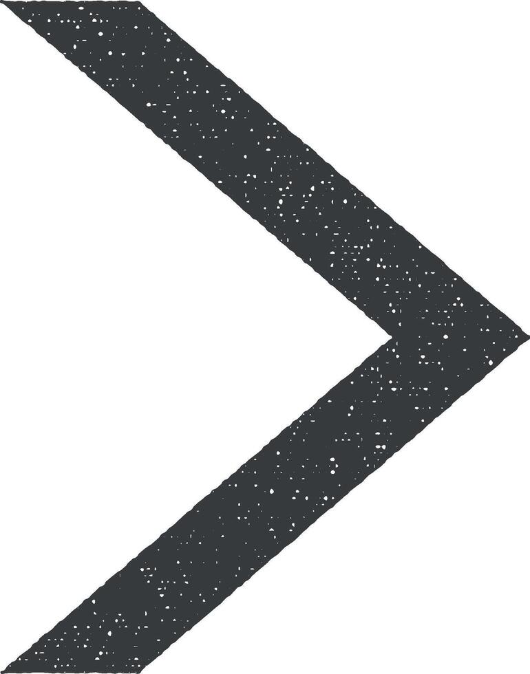 arrow, right, navigation icon vector illustration in stamp style
