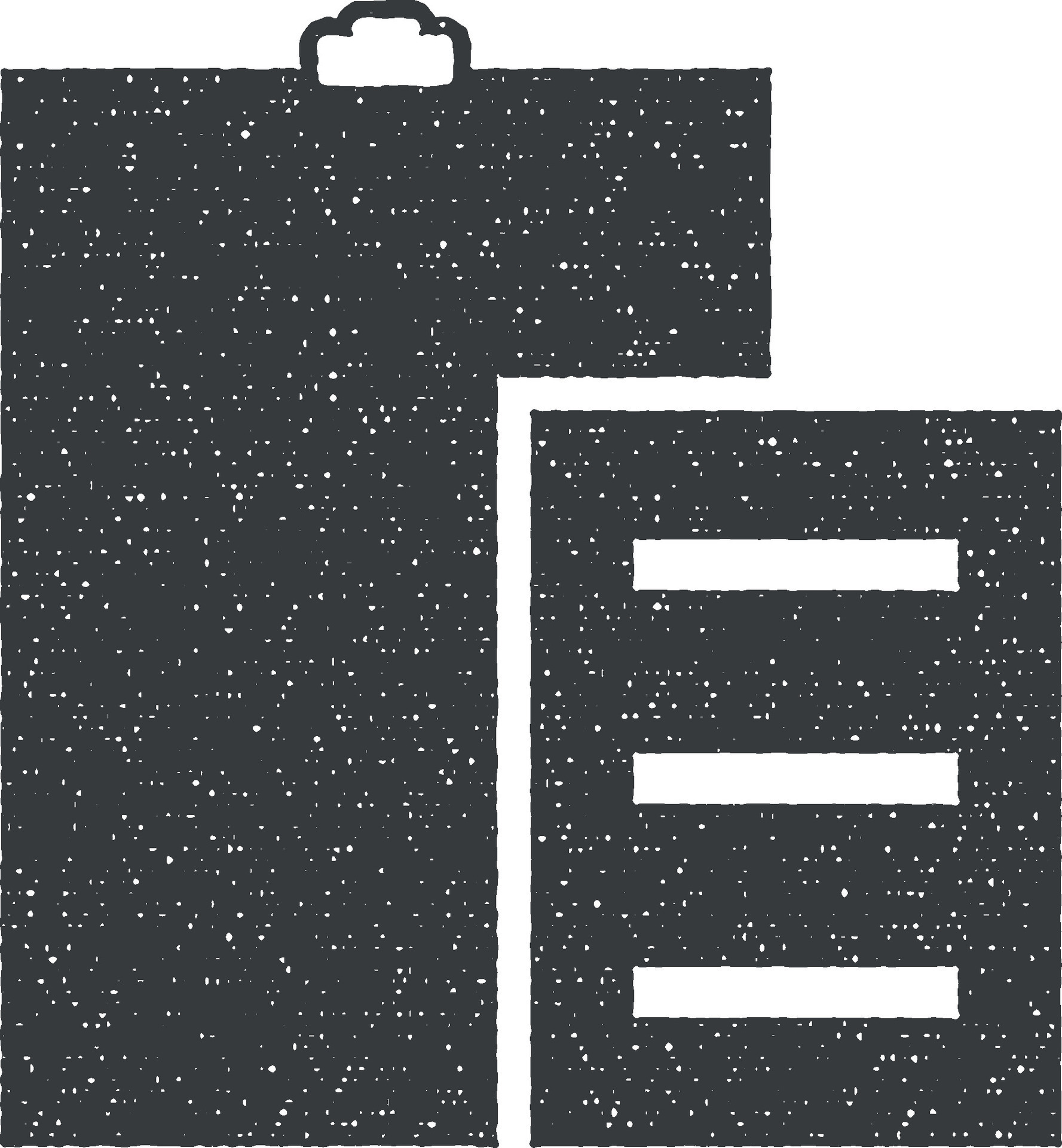 Clipboard vector icon illustration with stamp effect 38037740 Vector