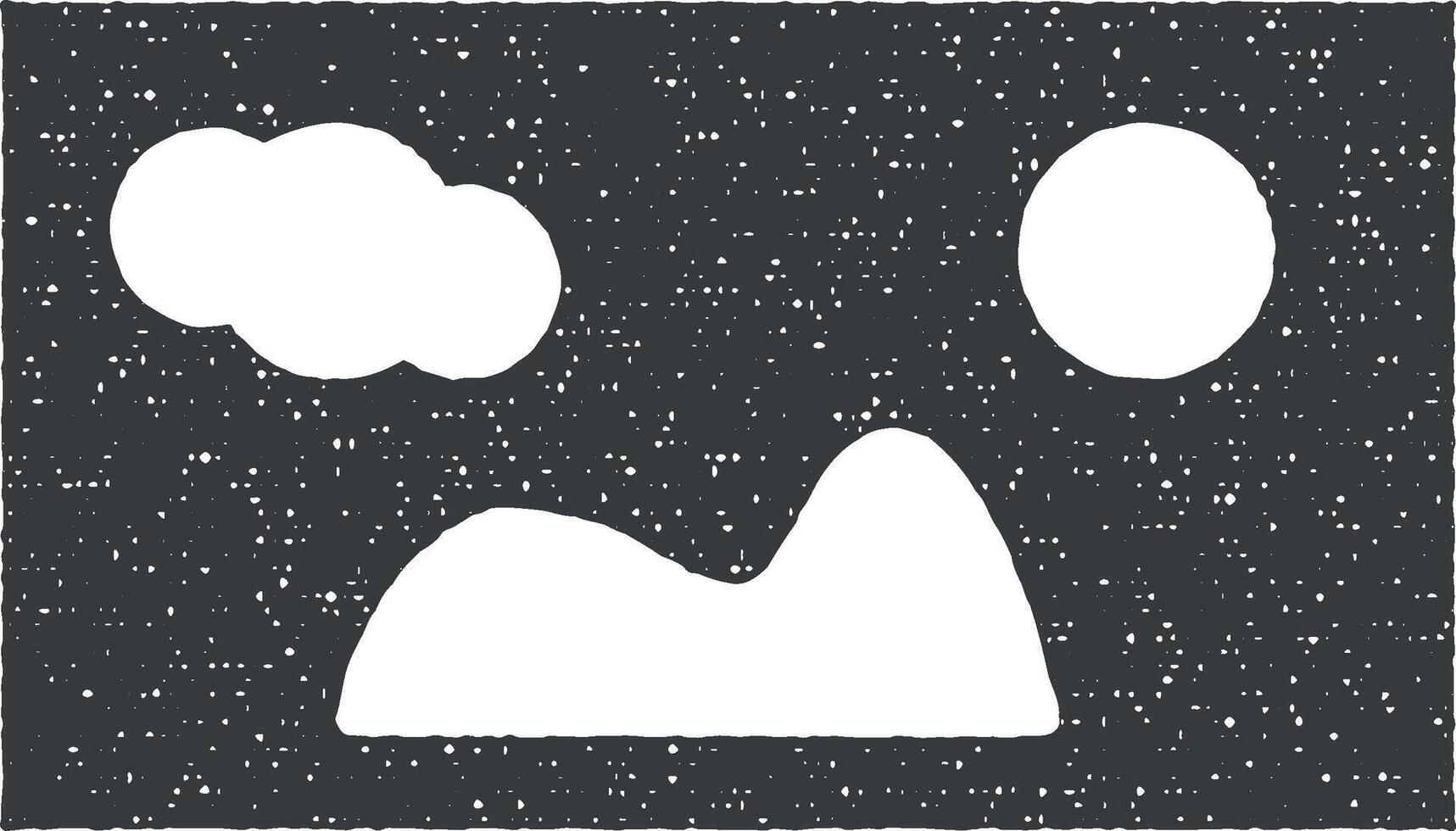 Picture vector icon illustration with stamp effect
