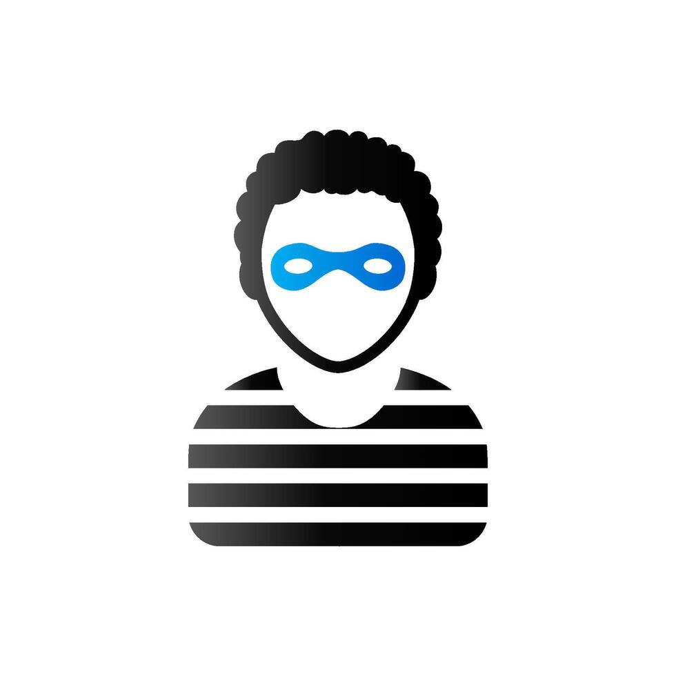 Burglar icon in duo tone color. People person thief steal vector