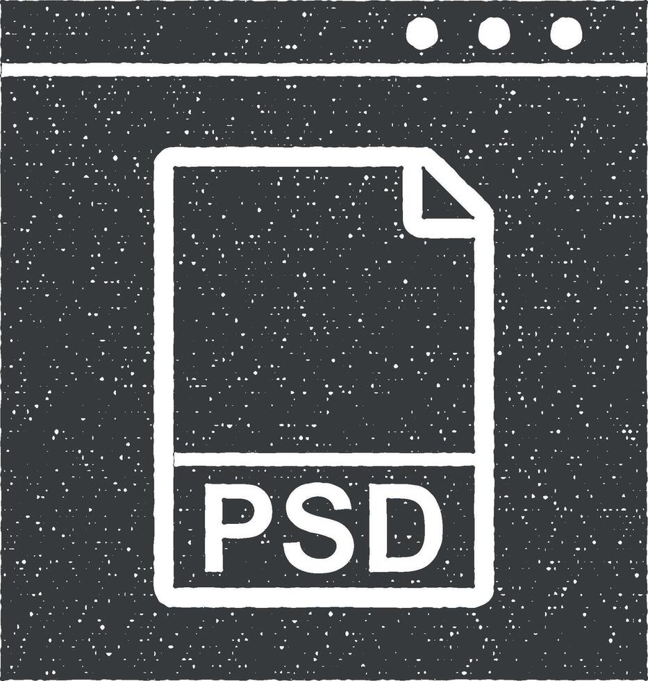 Web development, psd, psd vector icon illustration with stamp effect