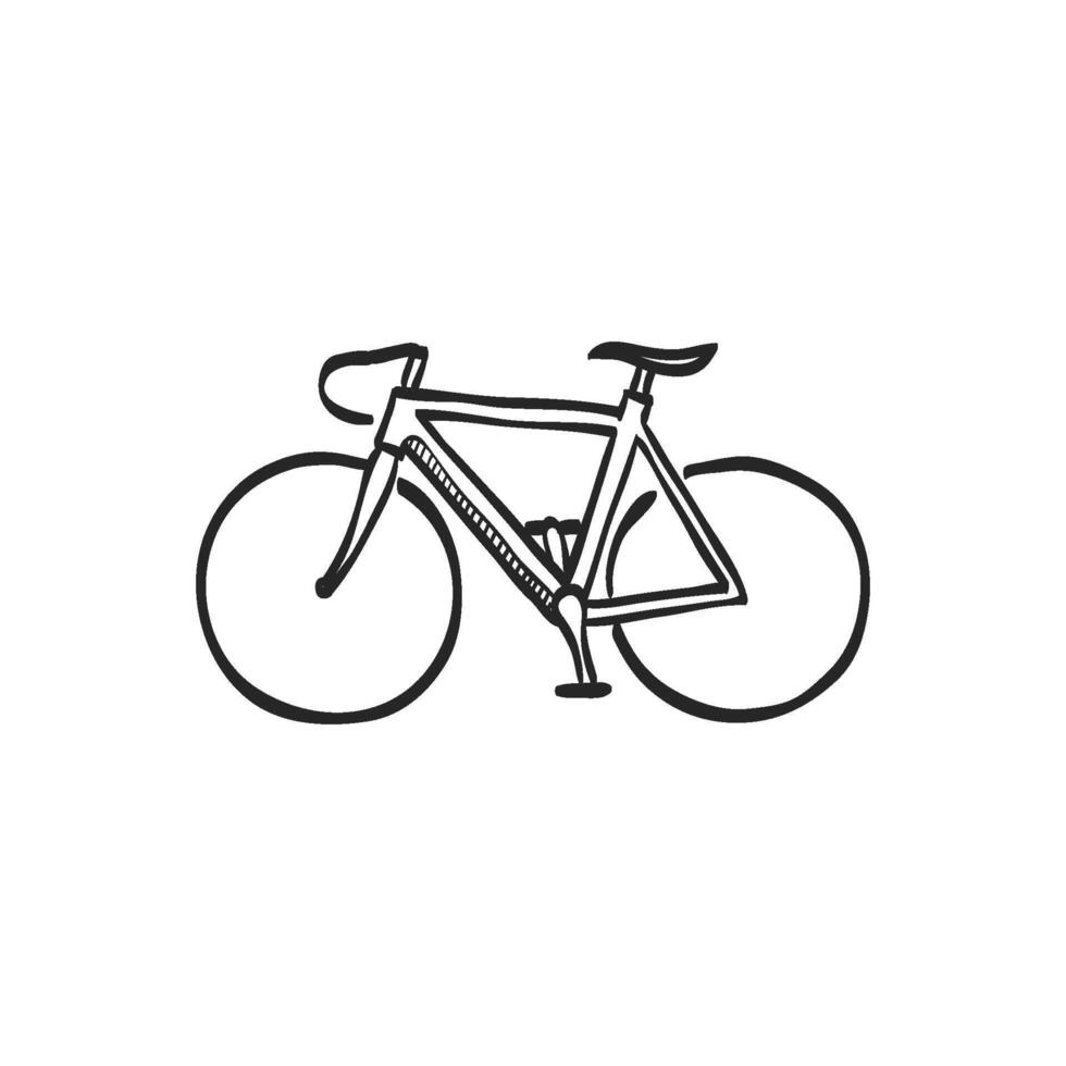 mano dibujado bosquejo icono la carretera bicicleta vector