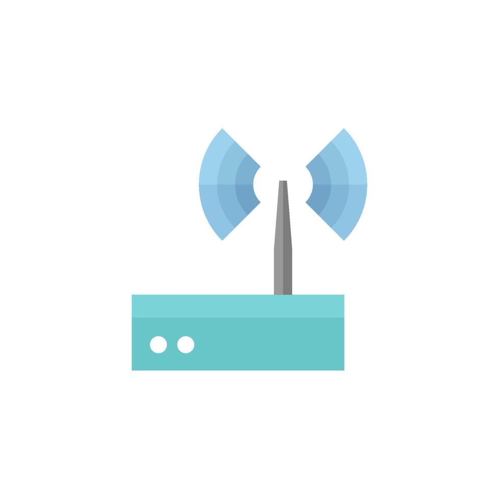 Router icon in flat color style. Internet connection, WiFi vector