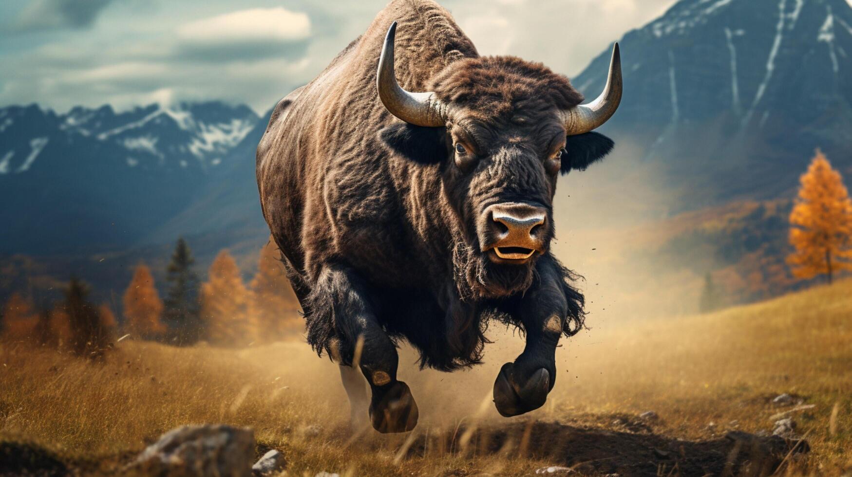 AI generated buffalo high quality image photo