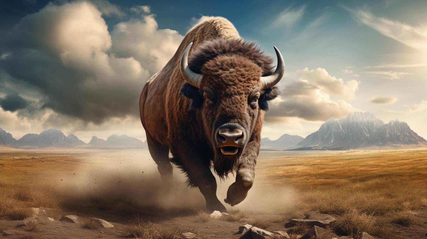 AI generated buffalo high quality image photo