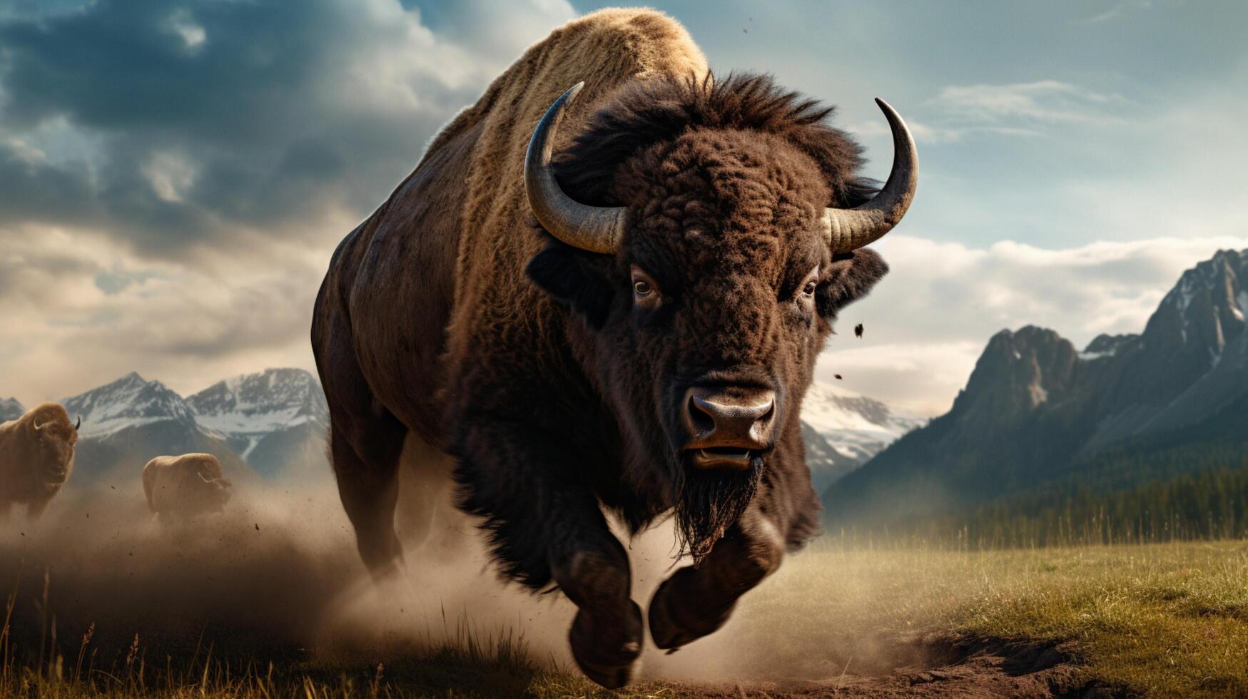 AI generated buffalo high quality image photo