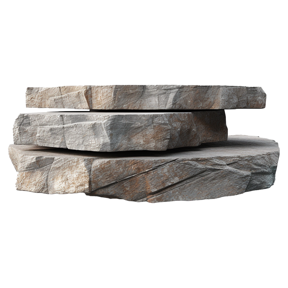 ai genererad platt sten sten podium för visa produkt isolerat på transparent bakgrund png