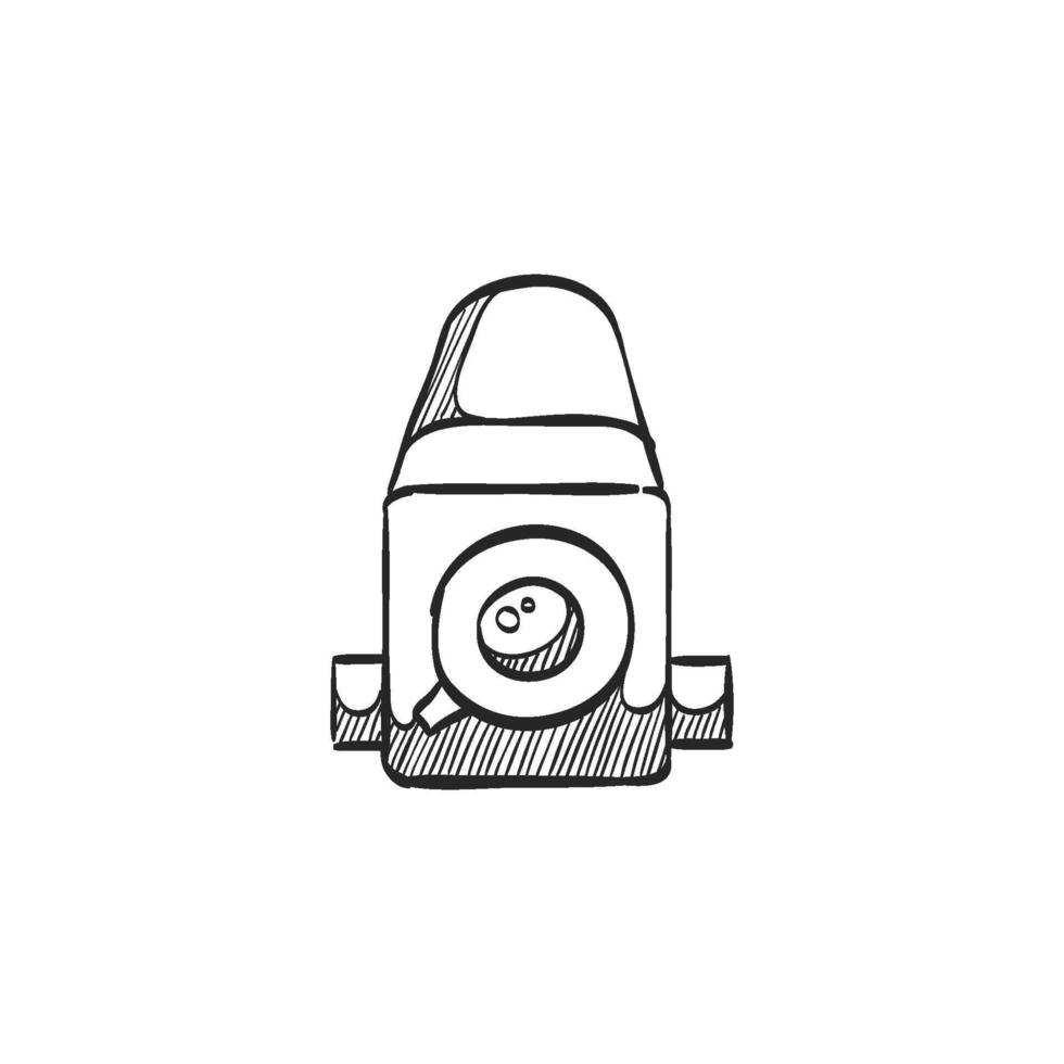 Hand drawn sketch icon camera vector