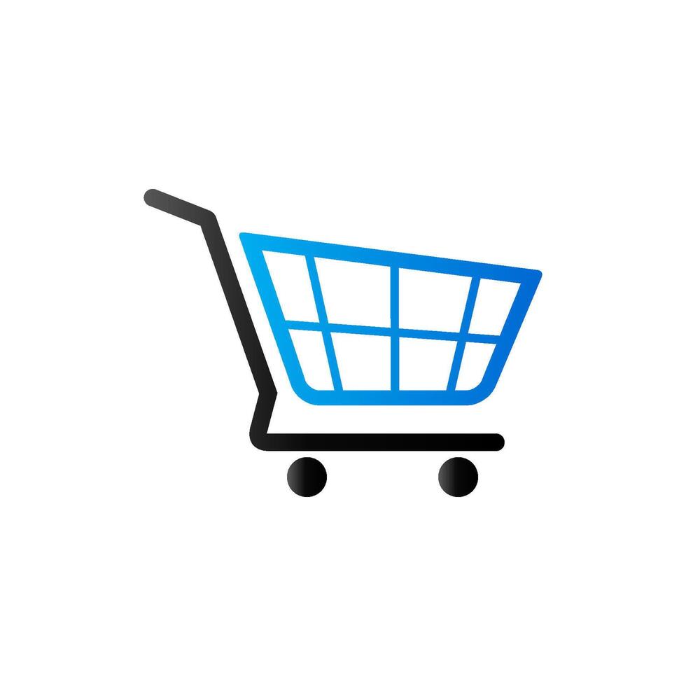 Shopping cart icon in duo tone color. Buying ecommerce vector