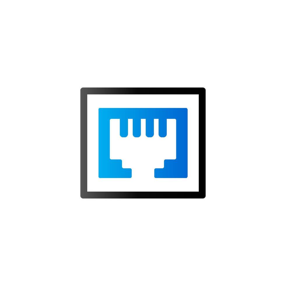 Local area connector icon in duo tone color. Computer network internet vector