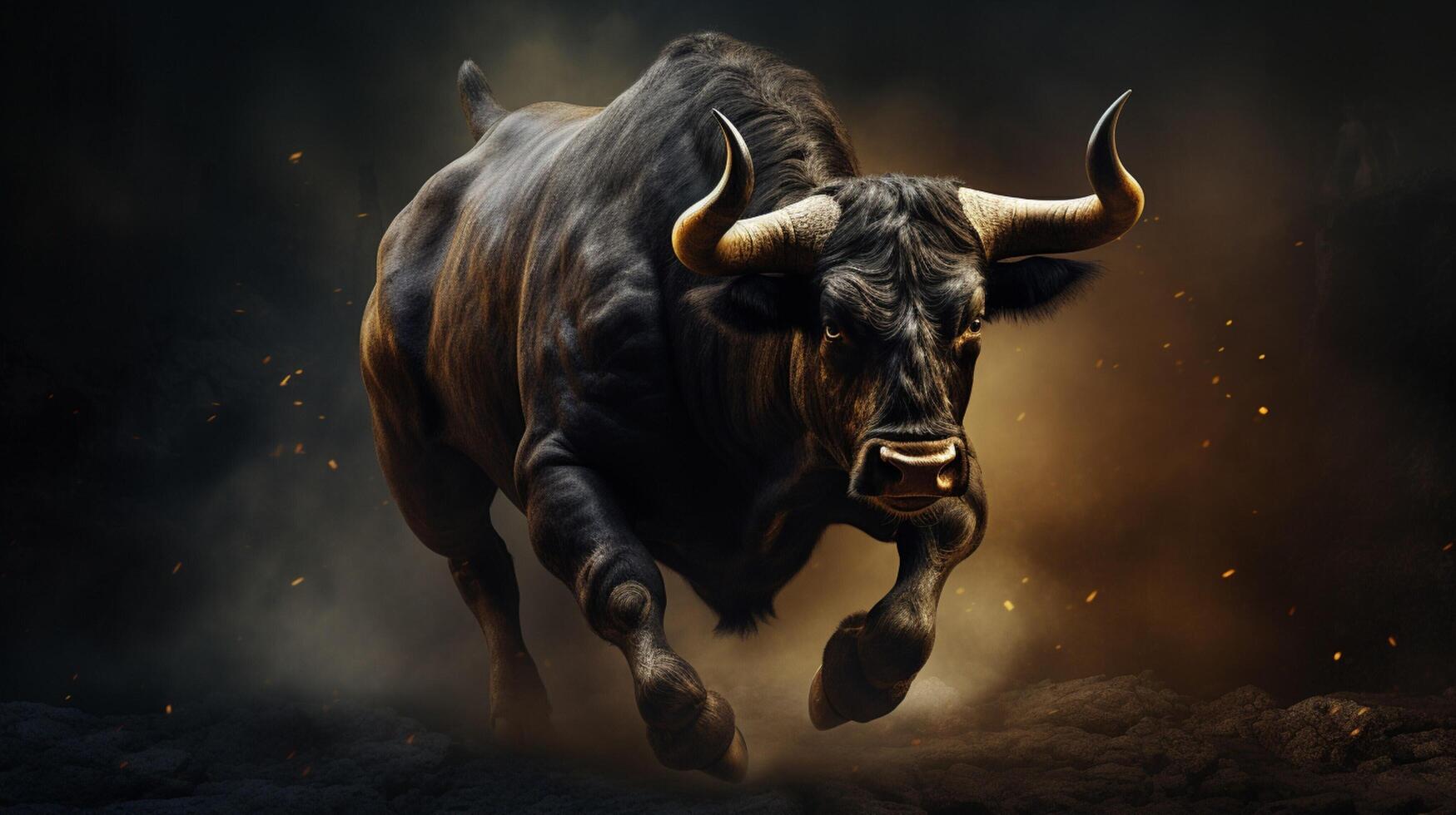 AI generated bull high quality image photo