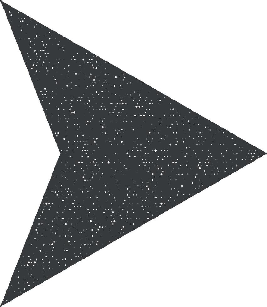 arrow, right, navigation icon vector illustration in stamp style