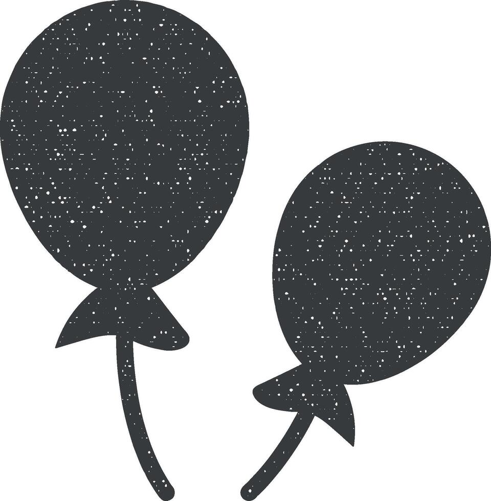 Balloons USA 4th July icon vector illustration in stamp style