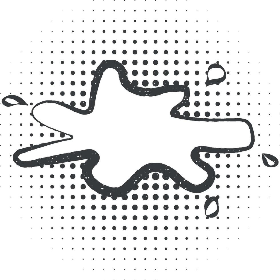 pop art, speech bubble, splash icon vector illustration in stamp style