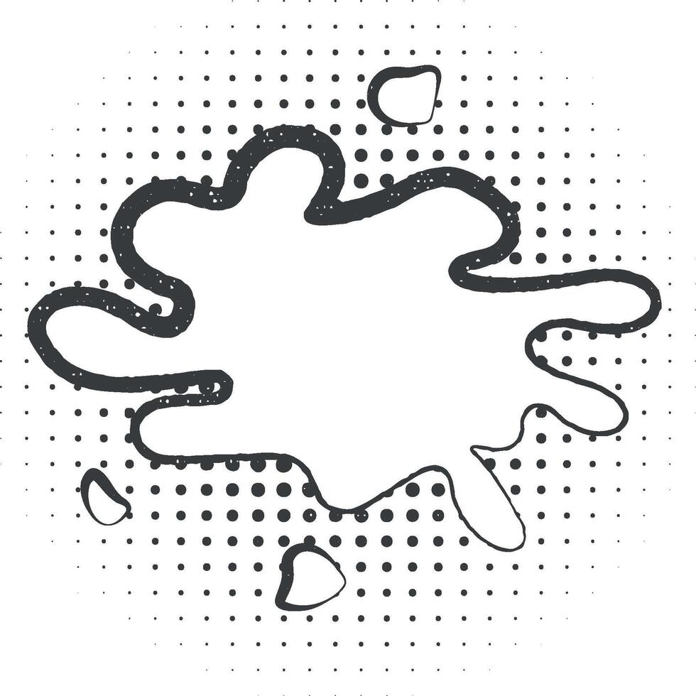 pop art, speech bubble, splash icon vector illustration in stamp style