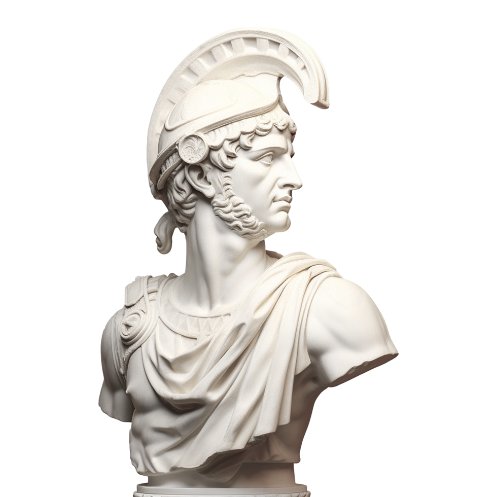 AI generated Gypsum statue plaster copy isolated on transparent background png