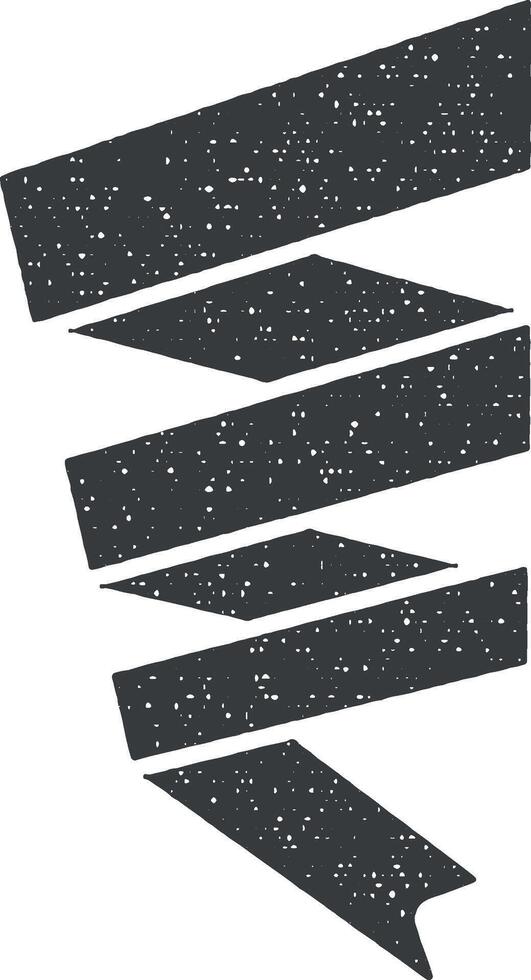 Ribbon icon vector illustration in stamp style