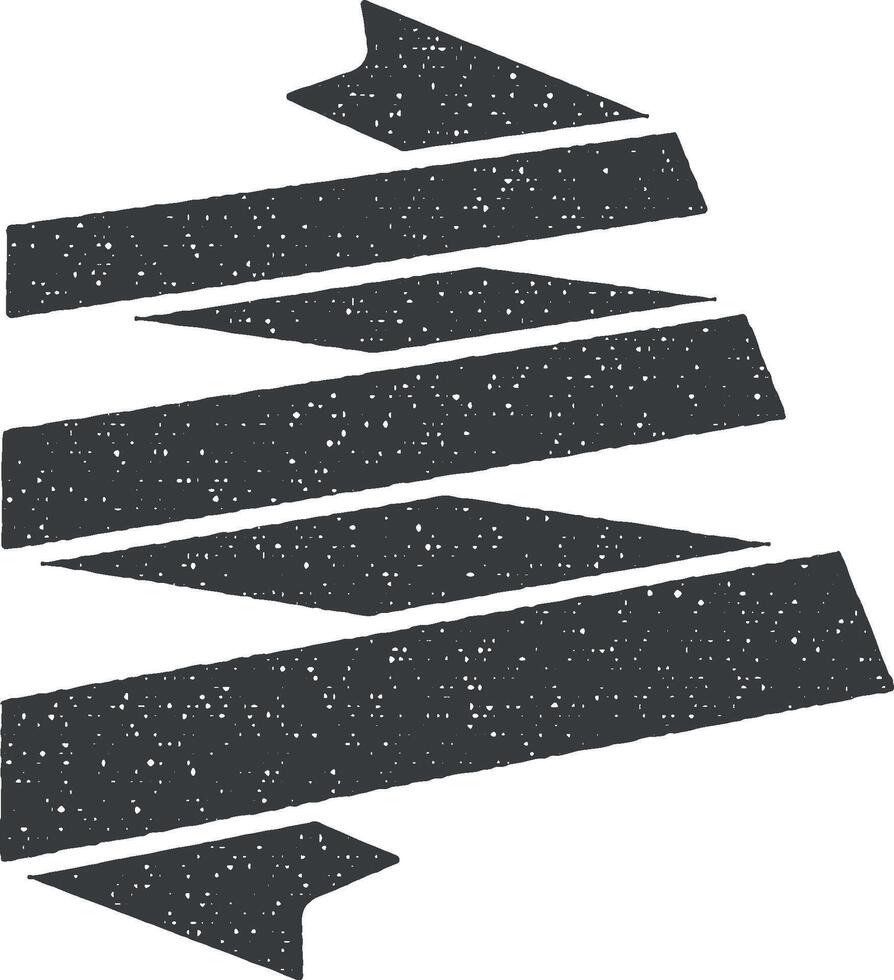 Ribbon icon vector illustration in stamp style
