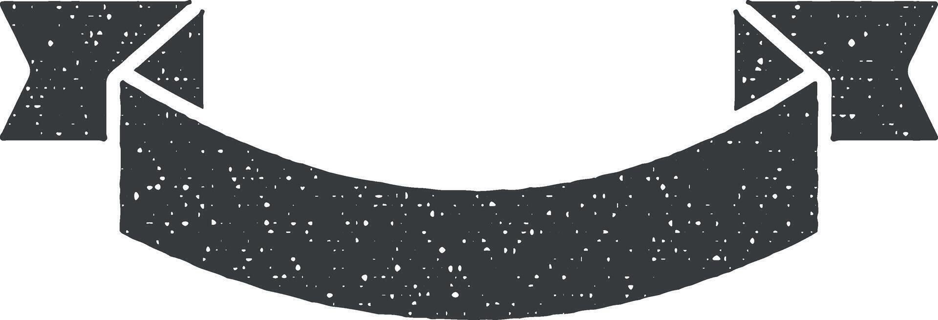 Ribbon icon vector illustration in stamp style