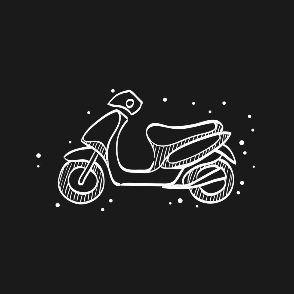 motocicleta garabatear bosquejo ilustración vector
