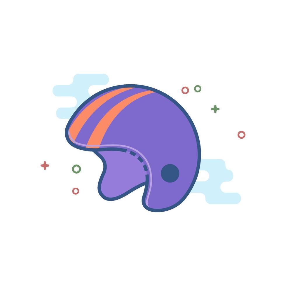 Motorcycle helmet icon flat color style vector illustration