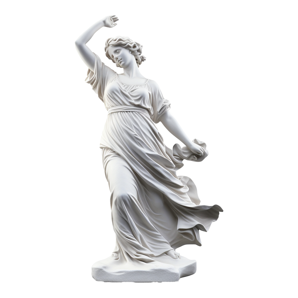 AI generated Gypsum statue plaster copy isolated on transparent background png