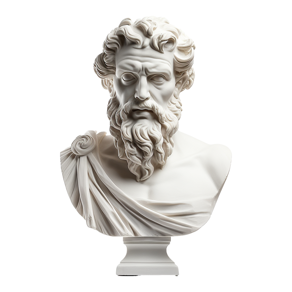 AI generated Gypsum statue plaster copy isolated on transparent background png
