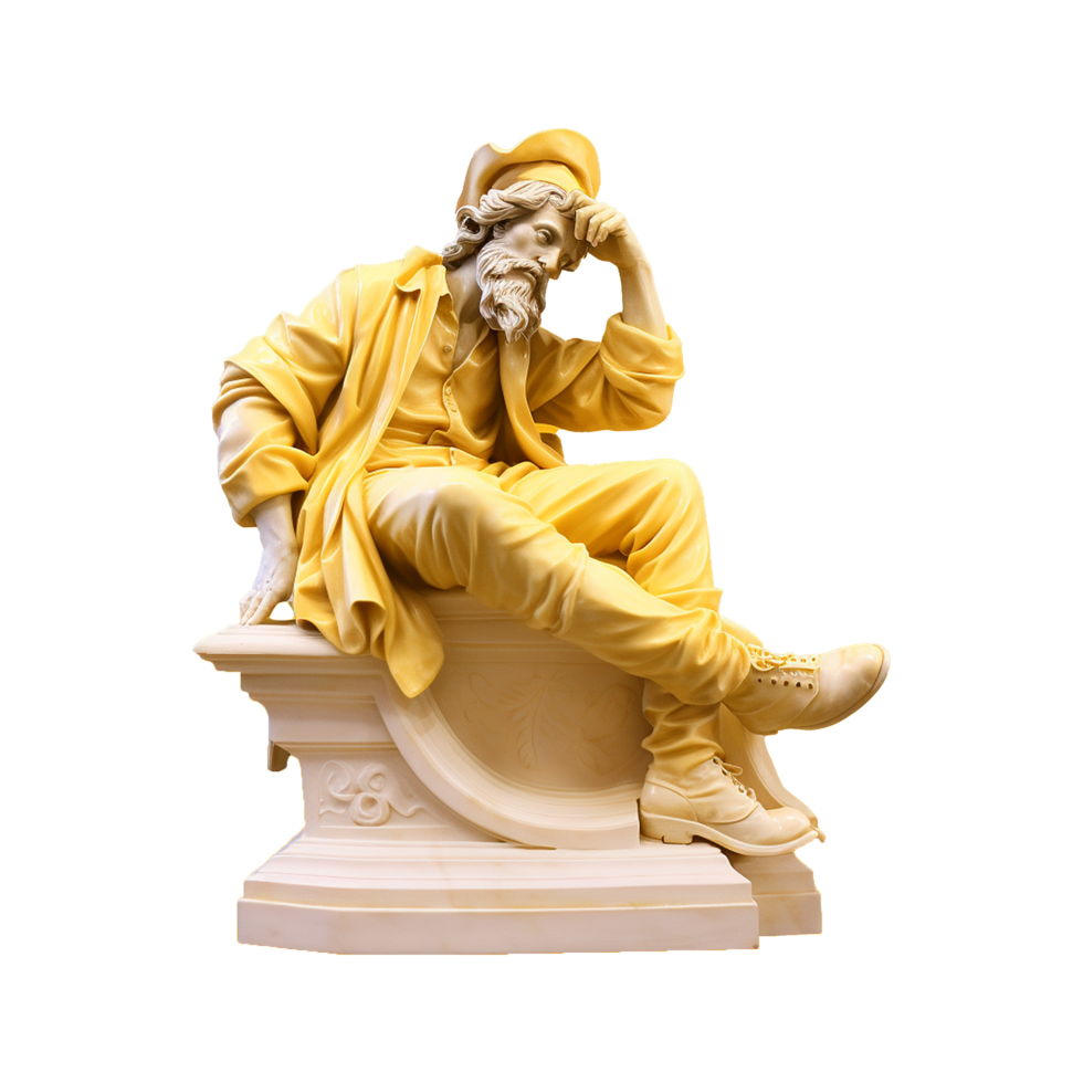AI generated Gypsum statue plaster copy isolated on transparent background png