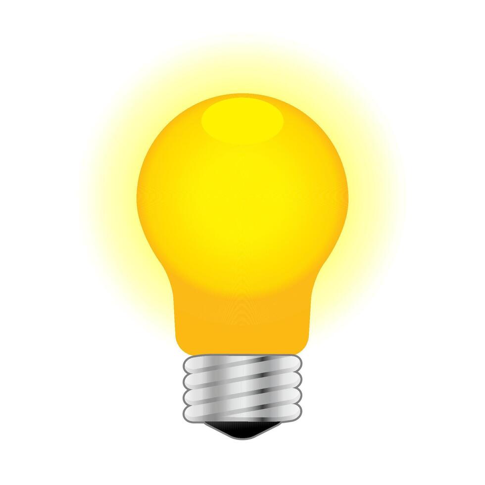 Light bulb icon in color. Idea inspiration light vector