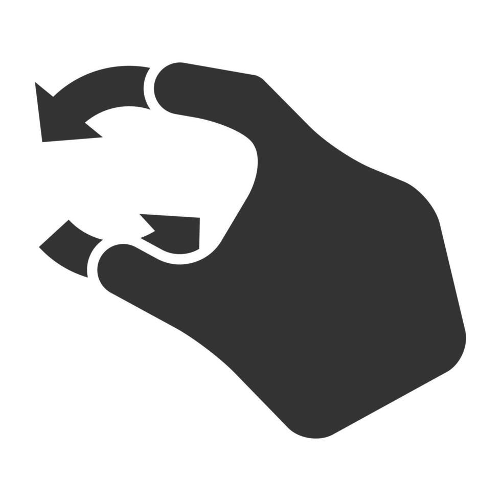 Black and white icon gesture vector