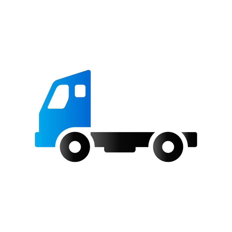 vacío envase levantar camión icono en dúo tono color. industria logístico distribución vector